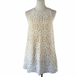 Free People Wallflower Lace Tent Dress Size S Mod Retro Cottage Boho Chic Girly